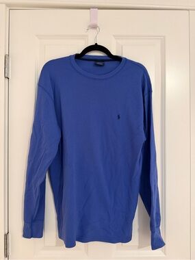 Polo by Ralph Lauren Long-Sleeve Knit Crew in Royal Blue